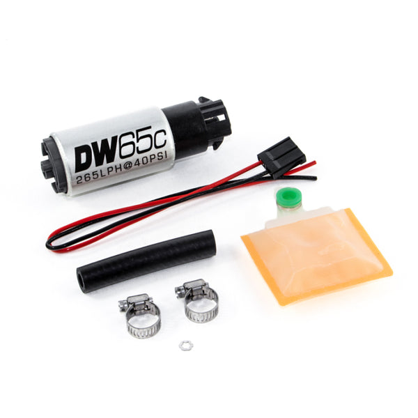 DeatschWerks DW65c Series Fuel Pump (with Mounting Clips) w/ Install Kit - Universal