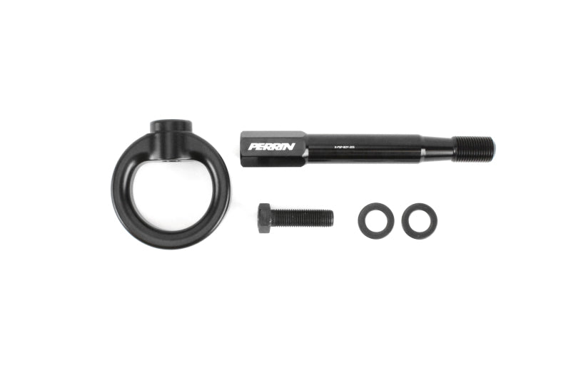 Perrin Tow Hook Kit (Rear) - Black - 2022+ WRX, 18-23 Crosstrek