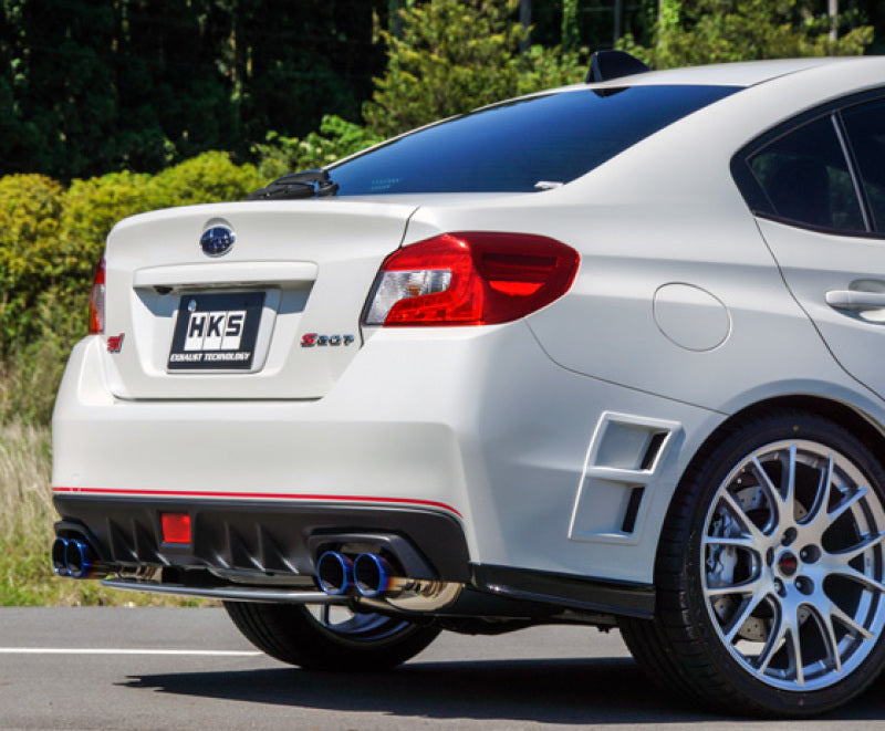 HKS Super Turbo Twin Tail Titanium Tip Catback Exhaust - 2015-2021 WRX, 2015-2021 STI