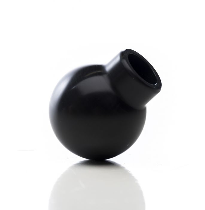 KILLER B MOTORSPORT ROUND SHIFT KNOB WITH REV. LOCKOUT - BLACK DELRIN - 6SPD SUBARU MODELS