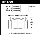 Hawk HT-10 Brake Pads - Front - 04-17 Subaru STI, 17-21 BRZ (w/ Brembo)