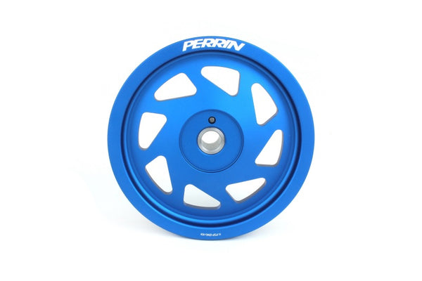 Perrin Crank Pulley - BLUE - 2022 WRX, 2022 BRZ, 2018-2022 Crosstrek, 2019-2022 Ascent, 2019-2022 Forester, 2020-2022 Outback, 2020-2022 Legacy