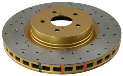 DBA 4000 Series Drilled + Slotted Front Rotor - 2015-2021 WRX w/ Steel Calipers, 2014-2016 Forester XT, 2005-2014 LGT