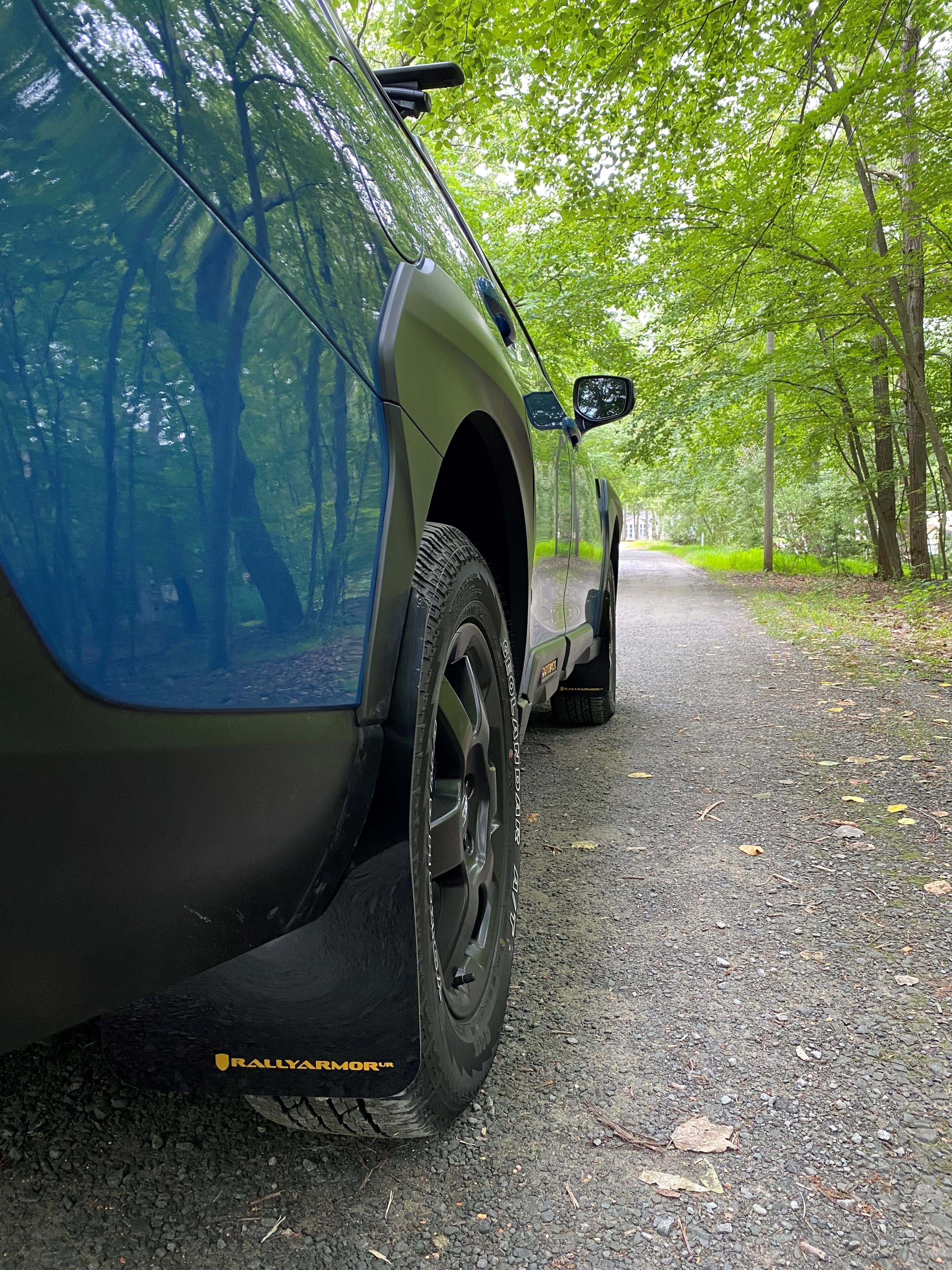 Rally Armor Black Mud Flap White Logo - 2022-2025 Subaru Outback Wilderness
