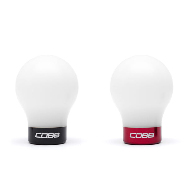 Cobb Weighted COBB Shift Knob - White (Incl. Both Red + Blk Collars) - 6 speed models