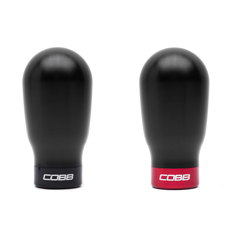 Cobb Tall Weighted COBB Shift Knob - Black (Incl. Both Red + Blk Collars) - 6 speed models