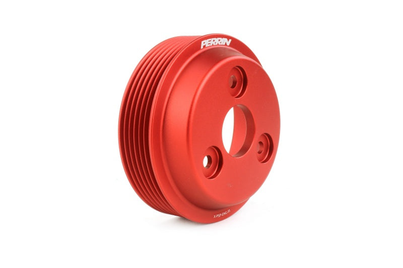 Perrin Lightweight Water Pump Pulley - Red - 15-21 WRX