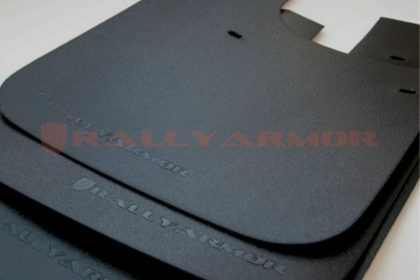 Rally Armor 1993-2001 Subaru Impreza Basic Black Mud Flap w/ Black Logo