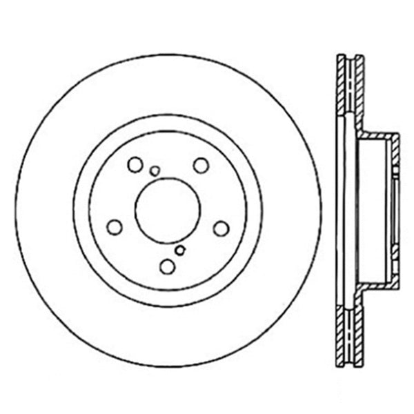StopTech Power Slot Front Right Slotted Rotor - 13-21 BRZ