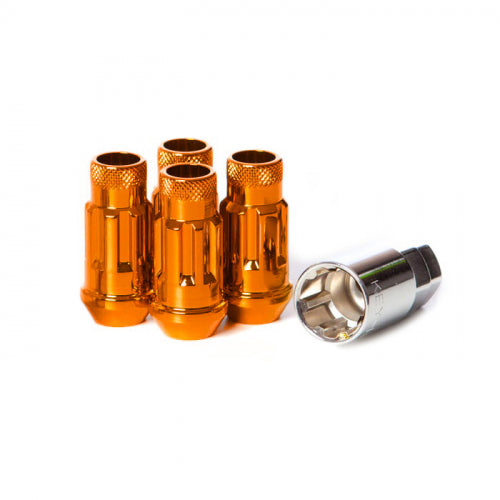 Wheel Mate Muteki SR48 Open End Locking Lug Nut Set of 4 - Orange 12x1.25 48mm