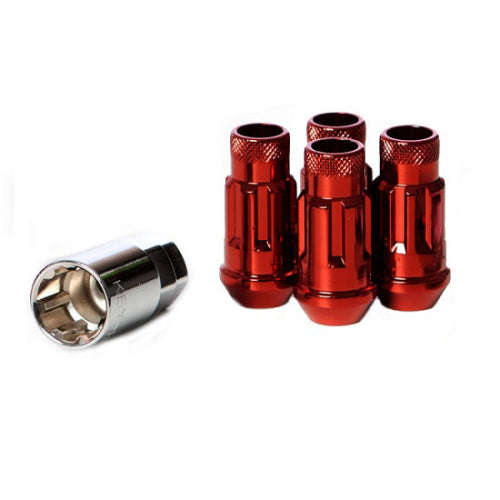 Wheel Mate Muteki SR48 Open End Locking Lug Nut Set of 4 - Red 12x1.25 48mm