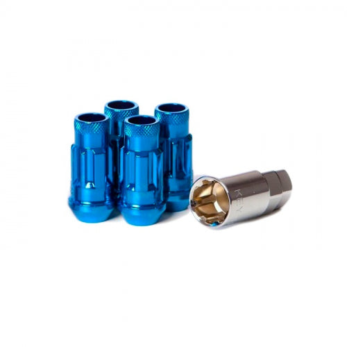Wheel Mate Muteki SR48 Open End Locking Lug Nut Set of 4 - Blue 12x1.25 48mm