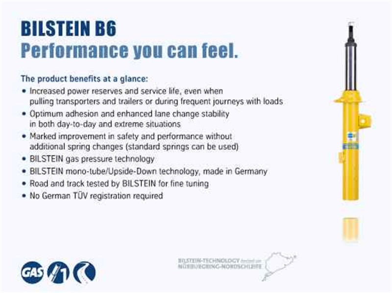 Bilstein B6 Rear Monotube Shock Absorber - 14-18 Subaru Forester