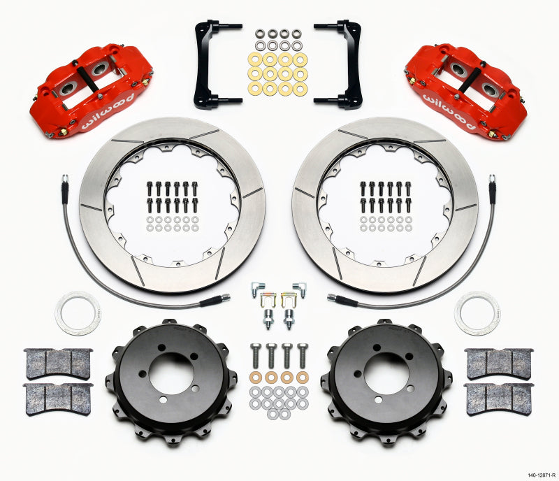 Wilwood 4R Slotted Rear Big Brake Kit - Red - 13-21 BRZ, 2022+ BRZ