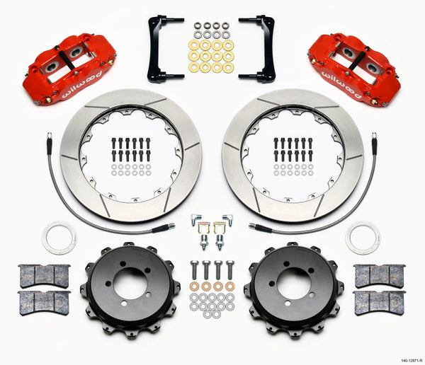 Wilwood 4R Slotted Big Brake Kit Rear Red - 13-21 BRZ, 2022+ BRZ