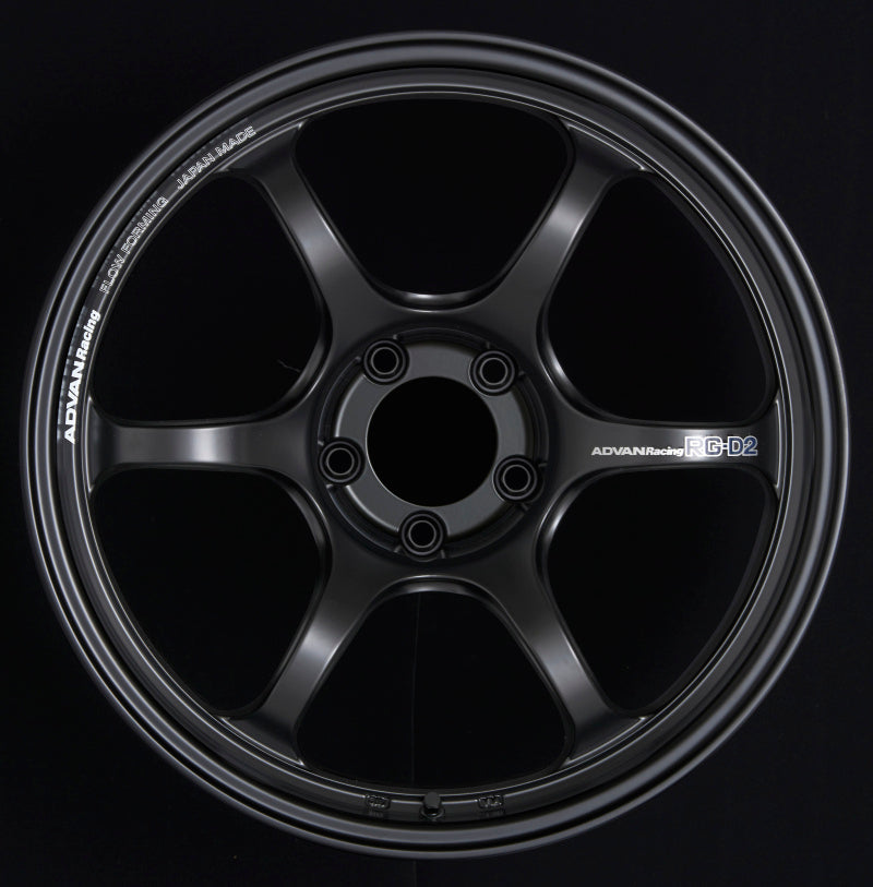 Advan RG-D2 18x8.5 +37 5-114.3 Semi Gloss Black Wheel