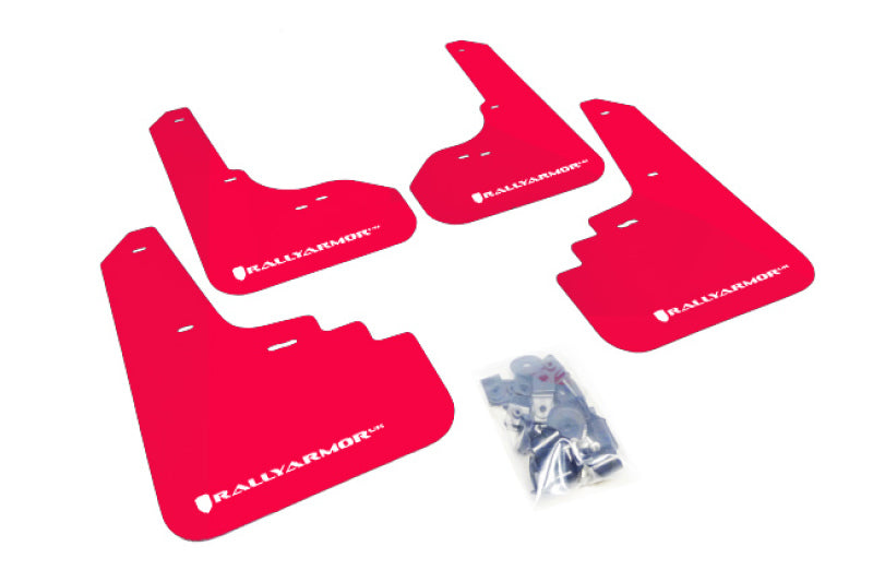 Rally Armor UR Red Mud Flap w/ White Logo - 2005-2009 Legacy and Outback