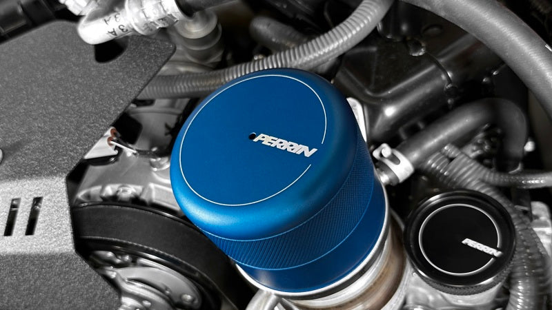 Perrin Oil Filter Cover - BLUE - 2015-2021 WRX, 2022+ WRX 2013-2021 BRZ, 2022+ BRZ