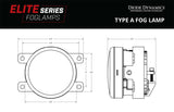 Diode Dynamics Elite Series Type A Fog Lamps - White (Pair) - 15-21 WRX