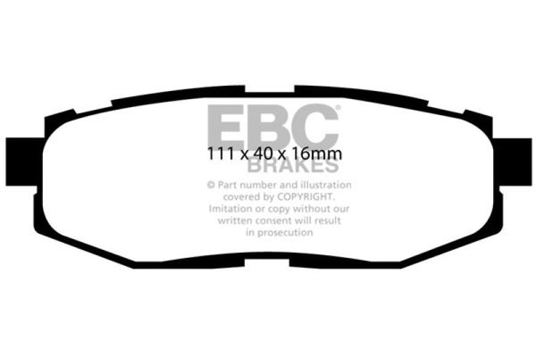 EBC Redstuff Rear Brake Pads - 2022+ WRX MT w/o Eyesight, 13-21 BRZ