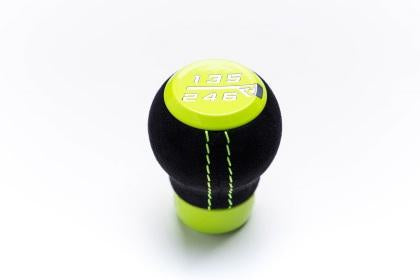 RACESENG STRATOSE LIMITED EDITION SHIFT KNOB WITH ALCANTARA CORE - NEON YELLOW - 6SPD MODELS - M12X1.25mm