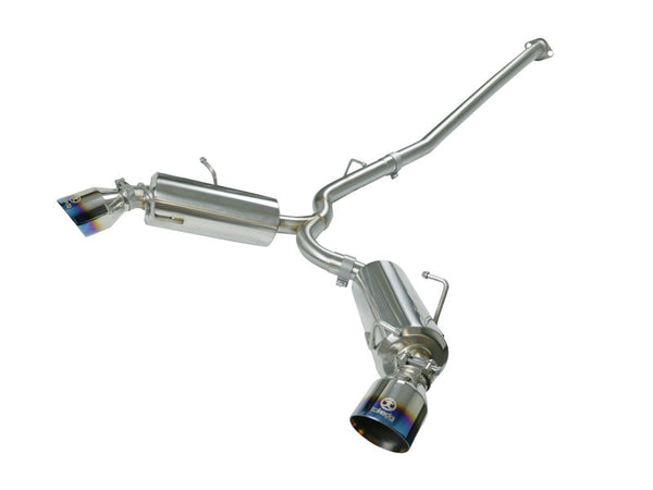 Takeda 2-1/2" 304 Stainless Steel Cat-Back Exhaust System -Burnt tips - 13-21 BRZ, 2022+ BRZ