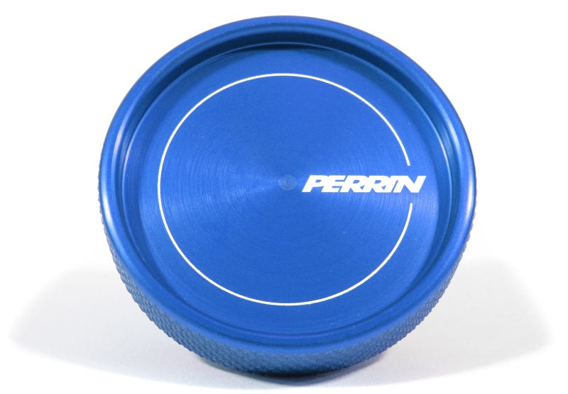 Perrin Oil Cap Round Style Blue - Most Subaru Models