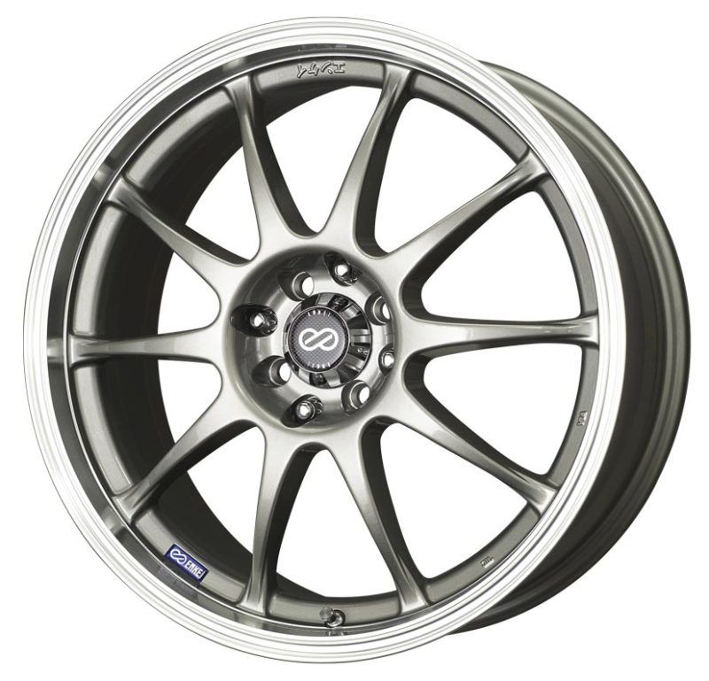 Enkei J10 16x7.0 +38 5x100 / 5x114.3 Silver with Machined Lip Wheel