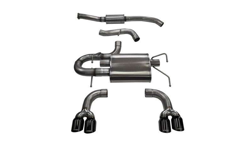 Corsa performance catback exhaust system - 08-14 WRX/STI hatchback - Black tips