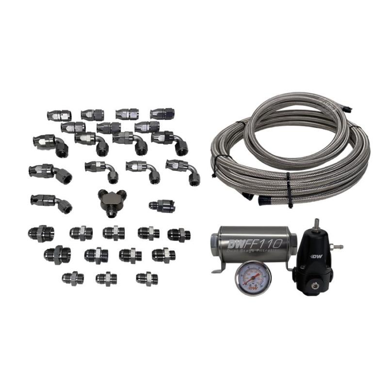 DeatschWerks X2 Series Pump Module -8AN feed w/ -6AN return CPE Plumbing Kit - 2008-2014 WRX, 2008-2021 STI)