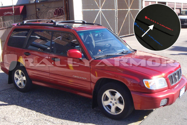 Rally Armor 1998-2002 Subaru Forester UR Black Mud Flap w/ Red Logo