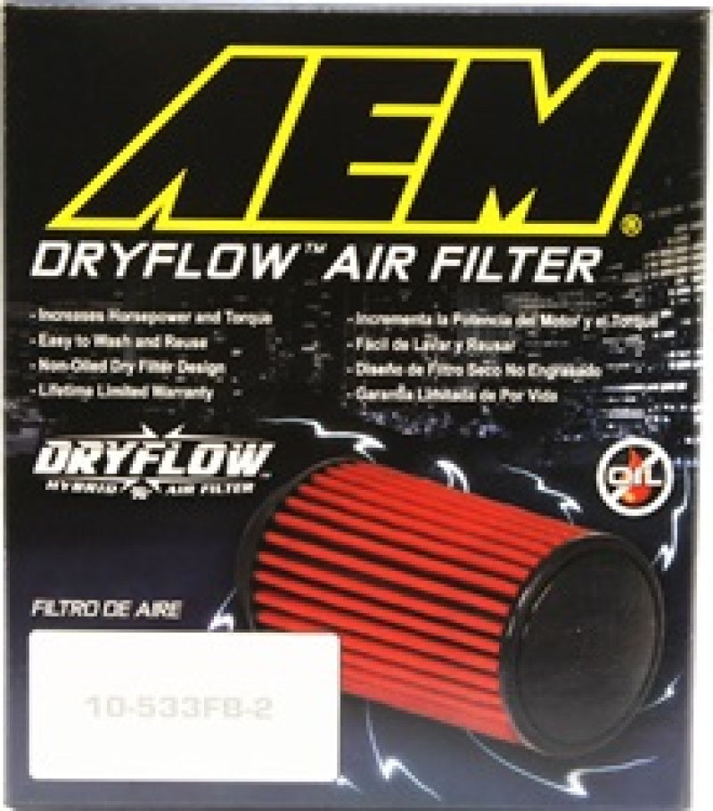 AEM 3.25 inch DRY Flow Short Neck 5 inch Element Filter Replacement