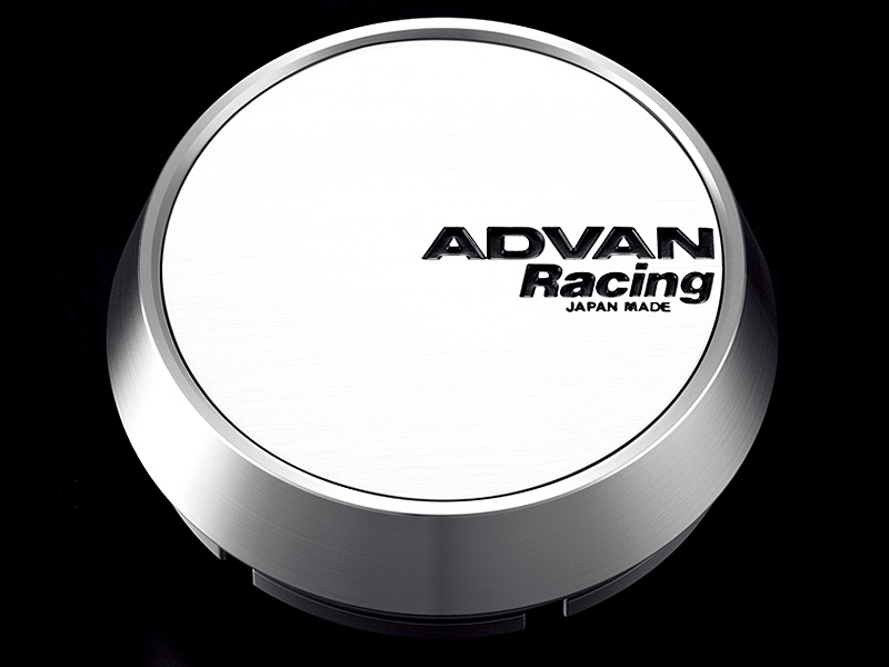 Advan 63mm Middle Centercap - White/Silver Alumite