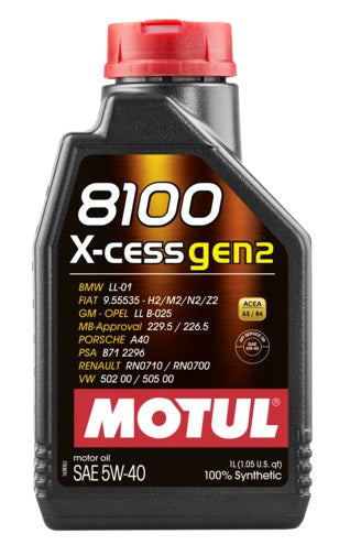Motul 1L Synthetic Engine Oil 8100 5W40 X-CESS GEN2