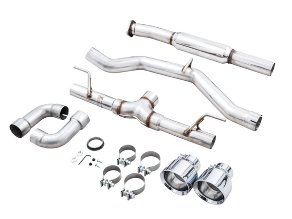 AWE Tuning Track Exhaust System - Chrome silver tips - 2013-2021 BRZ, 2022+ BRZ