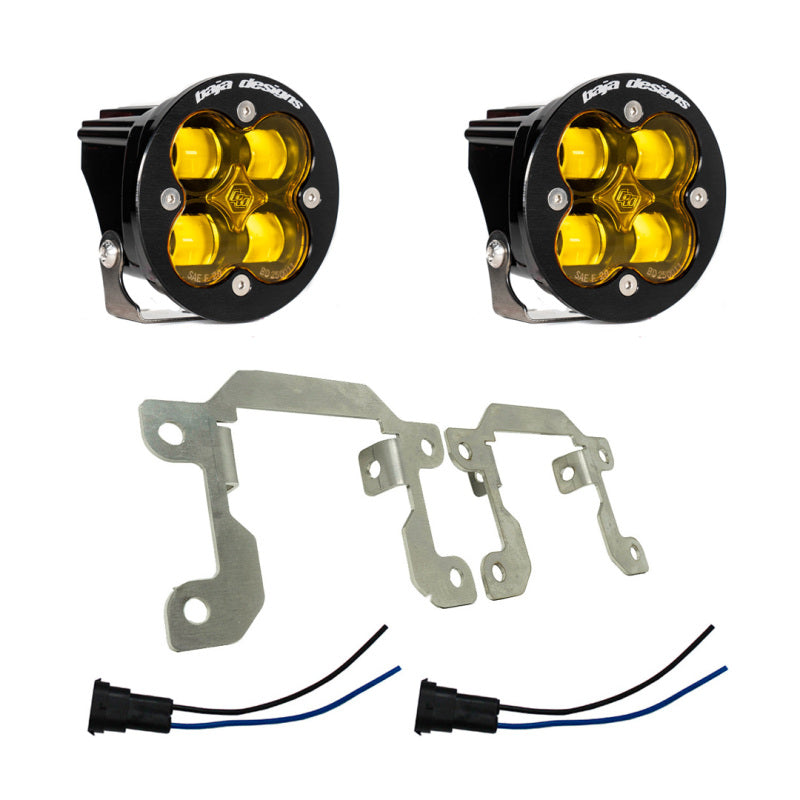 Baja Designs SAE Squadron Fog Light Pocket Kit - Amber - Subaru models