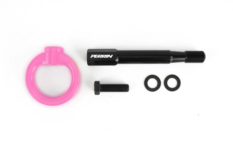 Perrin Tow Hook Kit (Rear) - Hyper Pink - 08-14 Subaru WRX/STI Hatchback