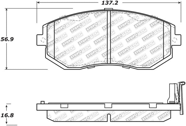 STOPTECH STREET SELECT BRAKE PADS - FRONT - 11-14 WRX, 13-21 BRZ, 11-13 FXT