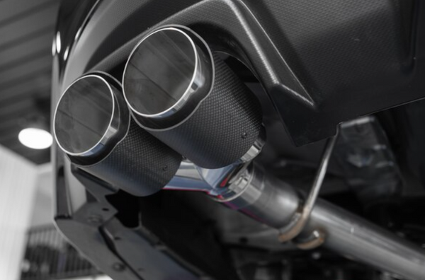 MBRP PRO SERIES 3 INCH STAINLESS STEEL - RACE EXHAUST - CARBON TIPS - 15-21 WRX, 15-21 STI