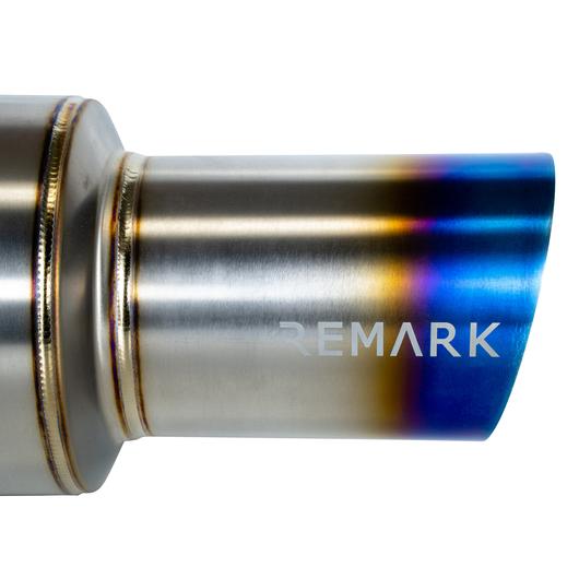 REMARK R1-SPEC CATBACK SINGLE EXIT EXHAUST SYSTEM - TITANIUM MUFFLER - 2015-2021 WRX, 2015-2021 STI