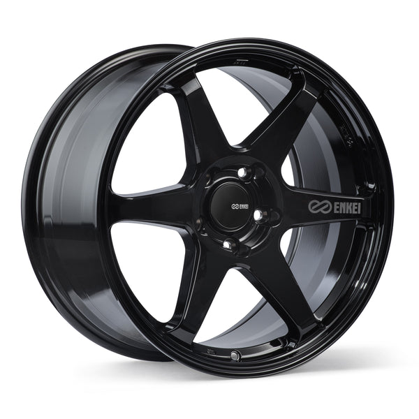 Enkei T6R 18x8.5 38mm Offset 5x114.3 Bolt Pattern 72.6 Bore Gloss Black Wheel