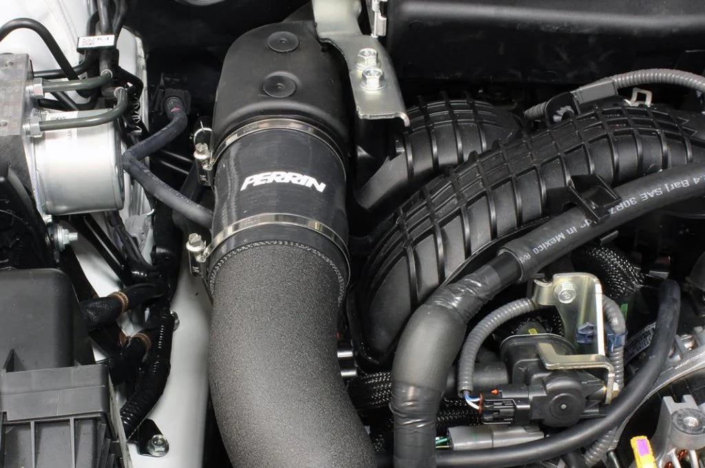 Perrin Charge Pipe - Black - 2022+ WRX, 19-22 Ascent, 20-23 Legacy XT, 22-23 OB Wilderness, 20-23 OBXT