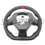 SSC V2 FULL BLACK LEATHER STEERING WHEEL WITH RED STITCHING - 08-14 IMPREZA WRX/STI, 08-09 LEGACY/OUTBACK, 09-13 FORESTER