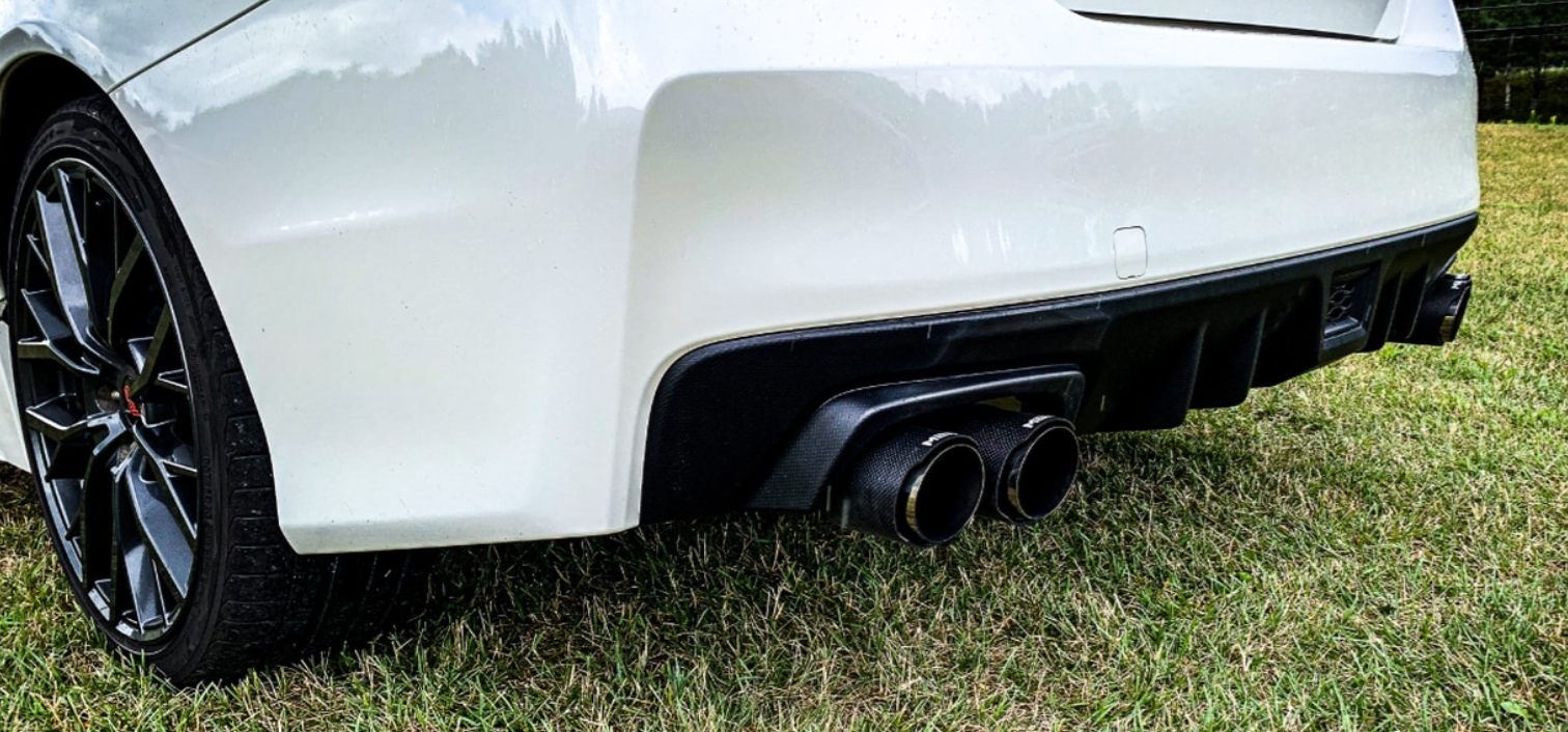MBRP PRO SERIES 3 INCH STAINLESS STEEL - STREET EXHAUST - CARBON TIPS - 15-21 WRX, 15-21 STI