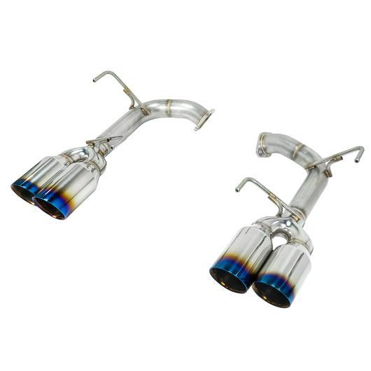 REMARK STAINLESS STEEL AXLE BACK EXHAUST - BURNT DOUBLE WALL 4 INCH TIPS - 2015+ WRX, 2015+ STI