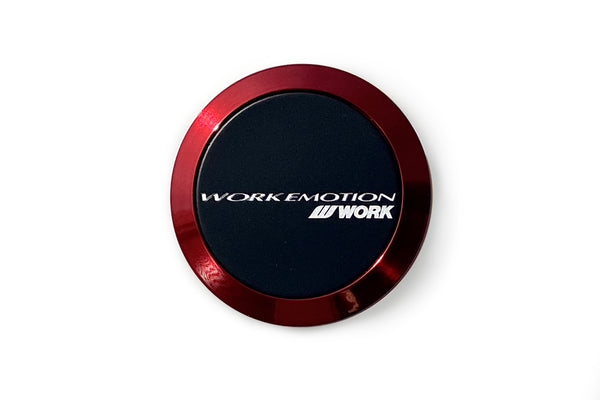WORK Wheels Emotion Center Cap Black w/ Red Ring