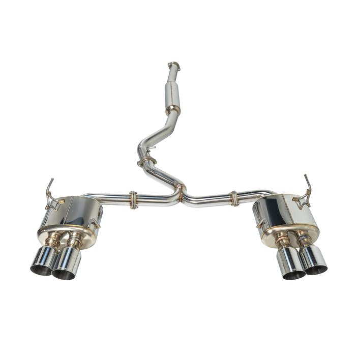 REMARK CATBACK EXHAUST - NON RESONATED - QUAD STAINLESS TIPS - 15-21 WRX, 15-21 STI