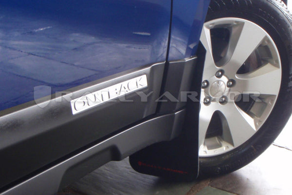 Rally Armor 2010-2014 Subaru Outback UR Black Mud Flap w/ Red Logo