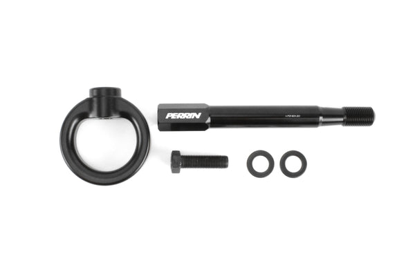 Perrin Tow Hook Kit - Front - Black - 13-21 Forester, 18-21 Crosstrek, 2022 WRX