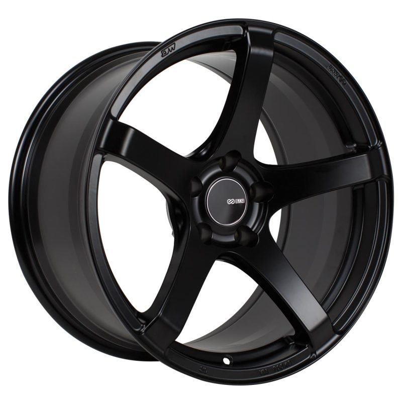 Enkei Kojin 18x8 40mm Offset 5x114.3 Bolt Pattern 72.6mm Bore Dia Matte Black Wheel